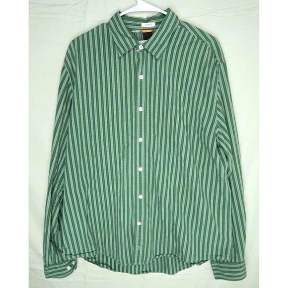 Timberland Other - Timberland Shirt Stratham Issue Authentic Outdoor Gear Green Striped Mens XL